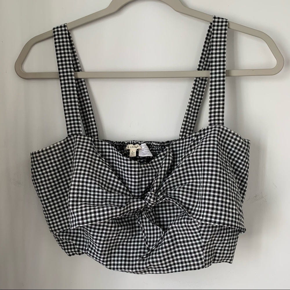 En Creme Tilly’s Crop Top Gingham Women’s Large